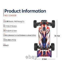 WLtoys 124008 RC Racing Car 1/12 2.4GHz 60KM/H High Speed Off Road Car Brushless