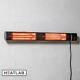 Wall Mounted Patio Heater Electric Silver Infrared & Remote Control 3kW Heatlab