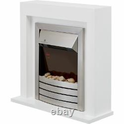 Warmlite WL45041W Chester Pebble Bed Electric Fire with Remote Control