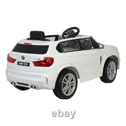 White Electric Ride on Car BMW X5 X5M SUV 12v with Parental Remote Control